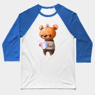 Teddy Bear with Trans Pride Heart Baseball T-Shirt